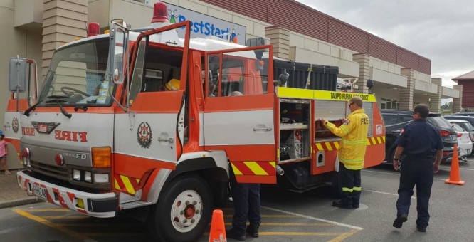 Firefighters come to visit BS Totara