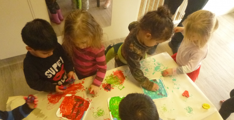 Messy play with paint!
